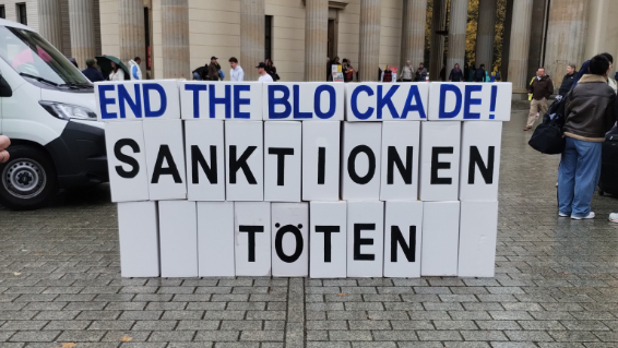 Fahrraddemo 12.10.2025 US-Botschaft Pariser Platz „Stopp die US-Blockade gegen Kuba“